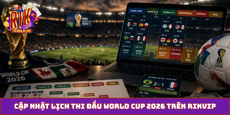 Cập nhật lịch thi đấu world cup 2026 trên Rikvip